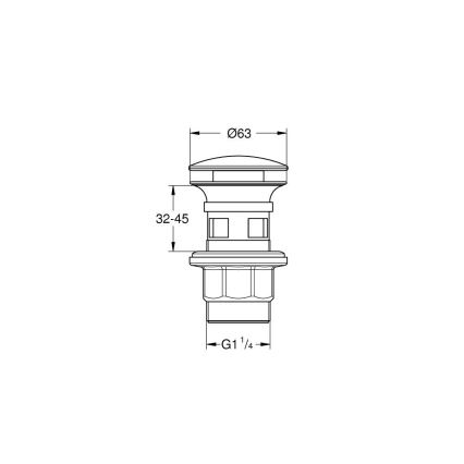 GROHE 40869000 - Ø 63 mm Drain Set, Polished Chrome