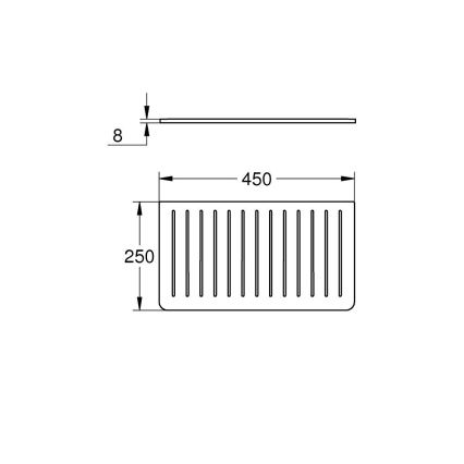 GROHE 40872K00 - Ceramic Drip Tray 450 x 250 mm / Black