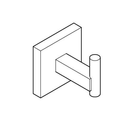 GROHE 40961DC0 - START CUBE Robe Hook, Stainless Steel