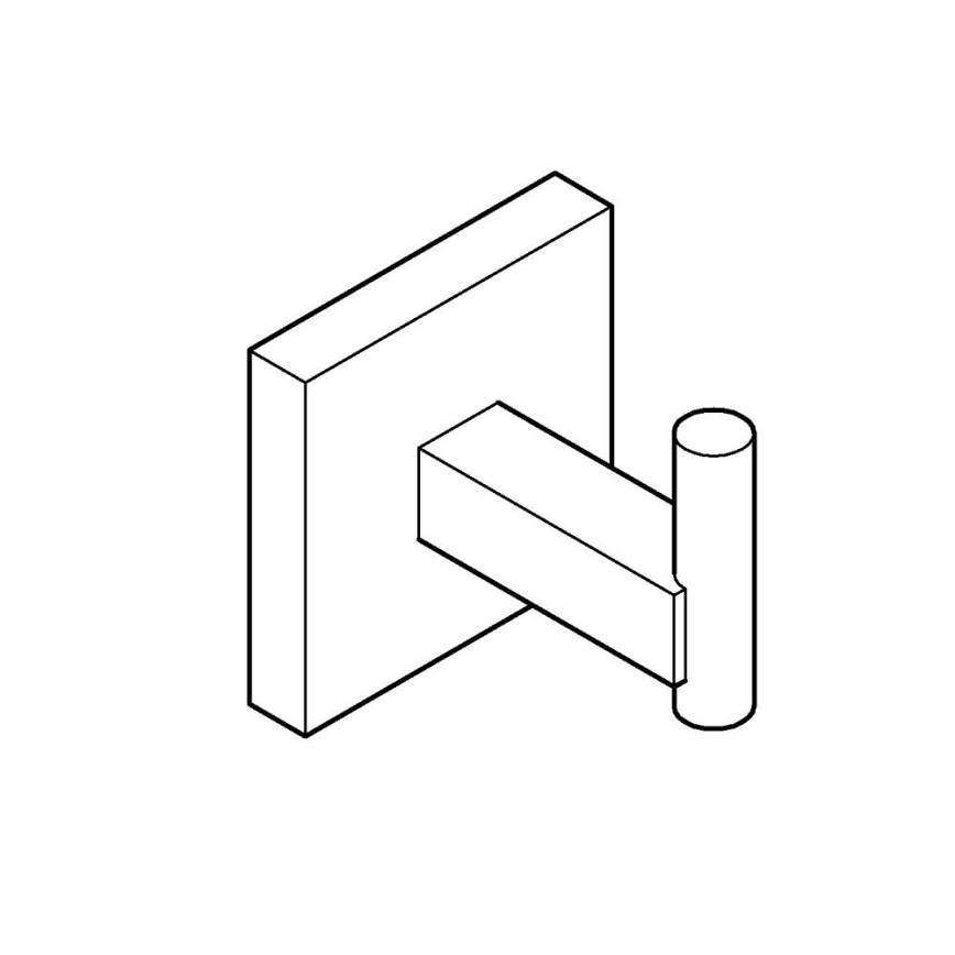 GROHE 40961DC0 - START CUBE Robe Hook, Stainless Steel