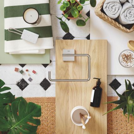 GROHE 40975000 - START CUBE Towel Holder, Polished Chrome