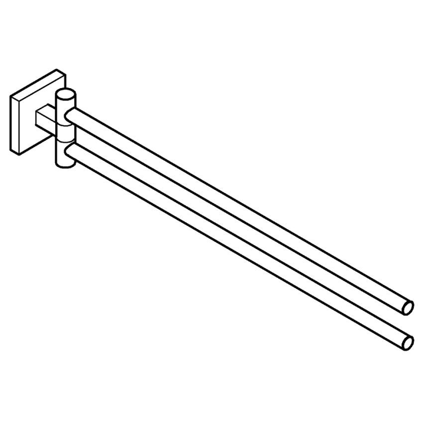 GROHE 40976000 - START CUBE 438 mm Towel Rail, Polished Chrome