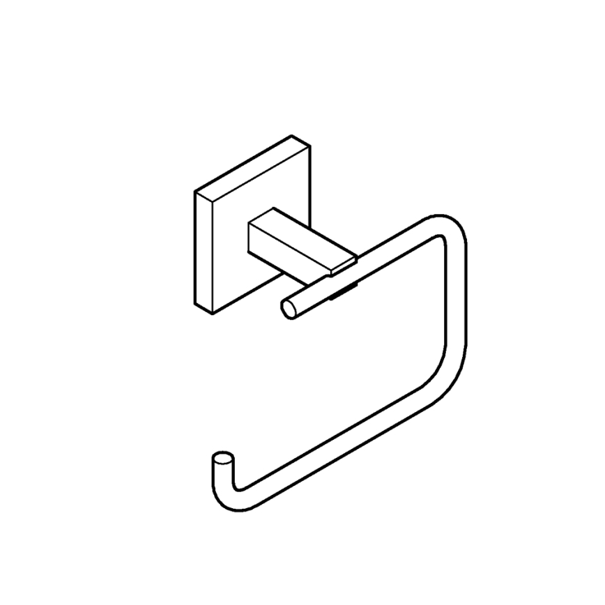 GROHE 40978000 - START CUBE Toilet Paper Holder, Polished Chrome