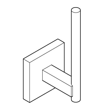 GROHE 409792430 - START CUBE Spare Toilet Paper Holder 13.4 x 6 cm, Black