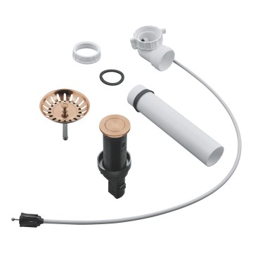 GROHE 40986DL0 - Drain assembly for kitchen sinks, Ø 35 mm, copper