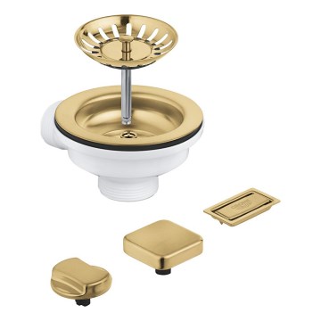 GROHE 40996GN0 - Gold kitchen sink drain set