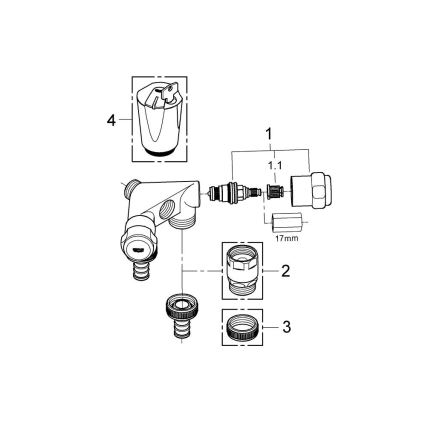GROHE 41020000 - EGGEMANN 12” Double Valve, Polished Chrome
