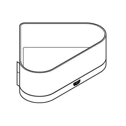 GROHE 41038000 - SELECTION Corner Shower Tray, Polished Chrome