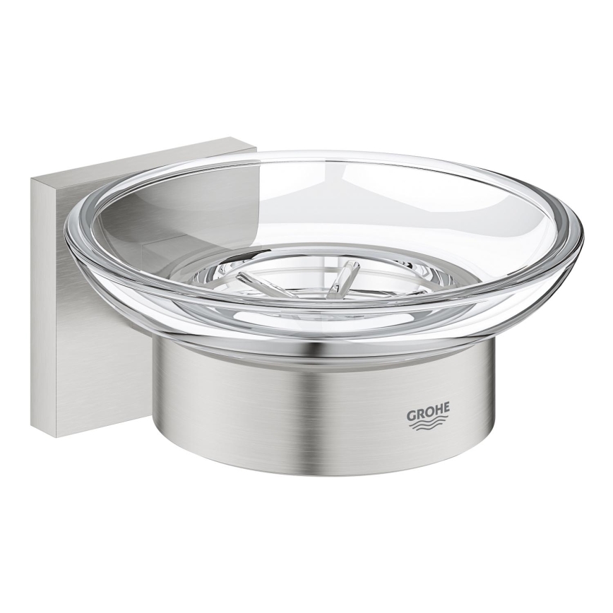 GROHE 41096DC0 - START CUBE Soap Dish, 110 x 56 x 125 mm, stainless steel