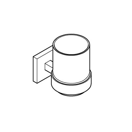 GROHE 410972430 - START CUBE Tumbler with Holder, Black