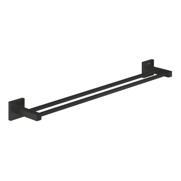 GROHE 411042430 - START CUBE Two-Arm Towel Rail, 654 mm, Black
