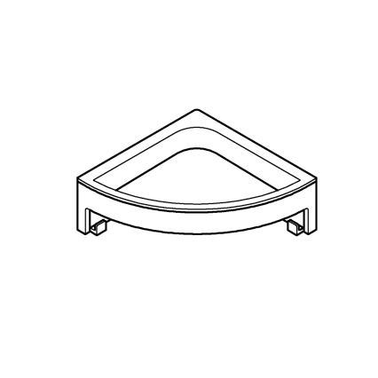 GROHE 411062430 - ESSENTIALS Corner Shower Shelf 250 × 250 mm Black