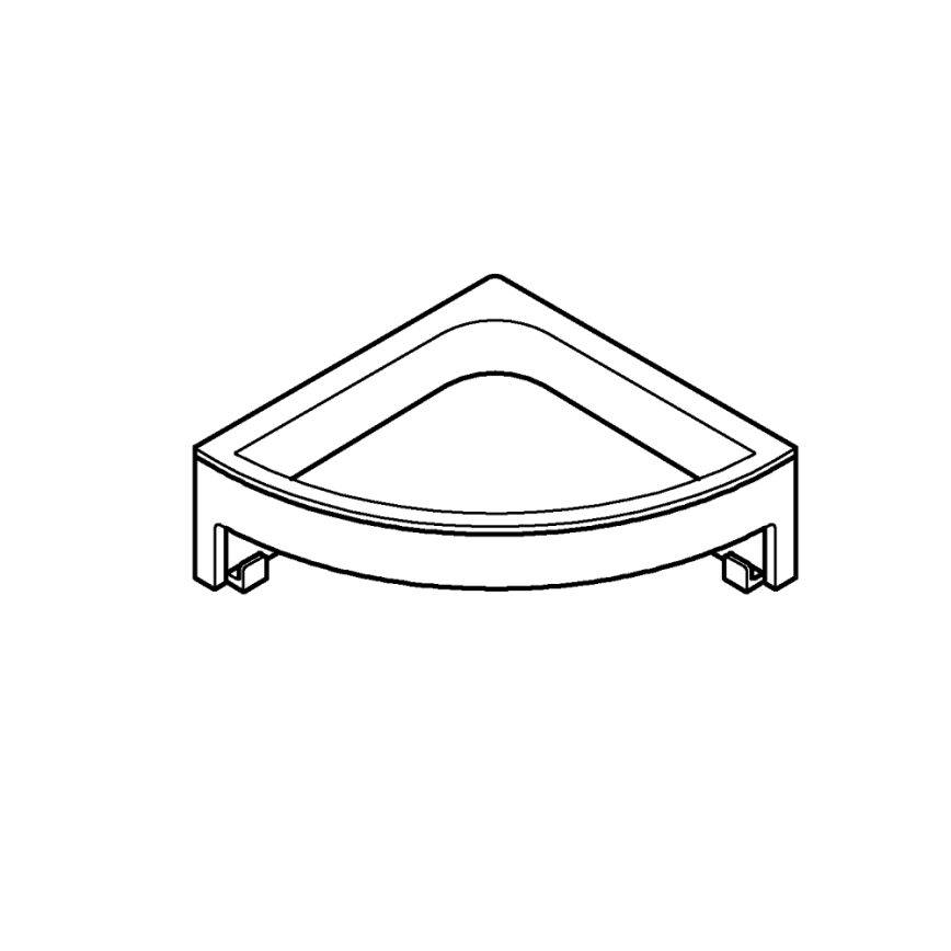 GROHE 411062430 - ESSENTIALS Corner Shower Shelf 250 × 250 mm Black