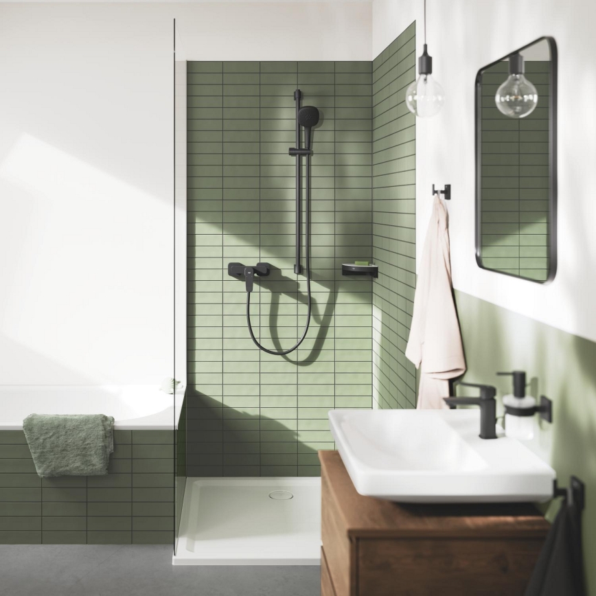 GROHE 411062430 - ESSENTIALS Corner Shower Shelf 250 × 250 mm Black