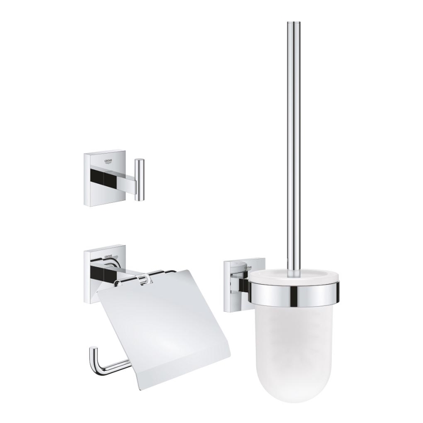 GROHE 41123000 - 3-in-1 Toilet Accessory Set in Polished Chrome