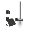 GROHE 411232430 - ESSENTIALS 3-in-1 Toilet Accessory Set, Black