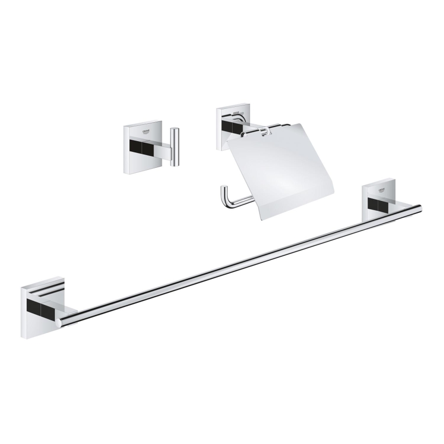GROHE 41124000 - START CUBE 558 mm Accessory Set, Polished Chrome