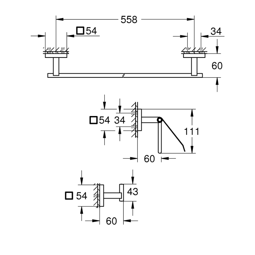 GROHE 411242430 - QUICKFIX START CUBE Accessory Kit, Stainless Steel