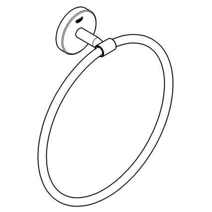 GROHE 41167000 - START COSMOPOLITAN Towel Holder, 200 mm Diameter, Polished Chrome