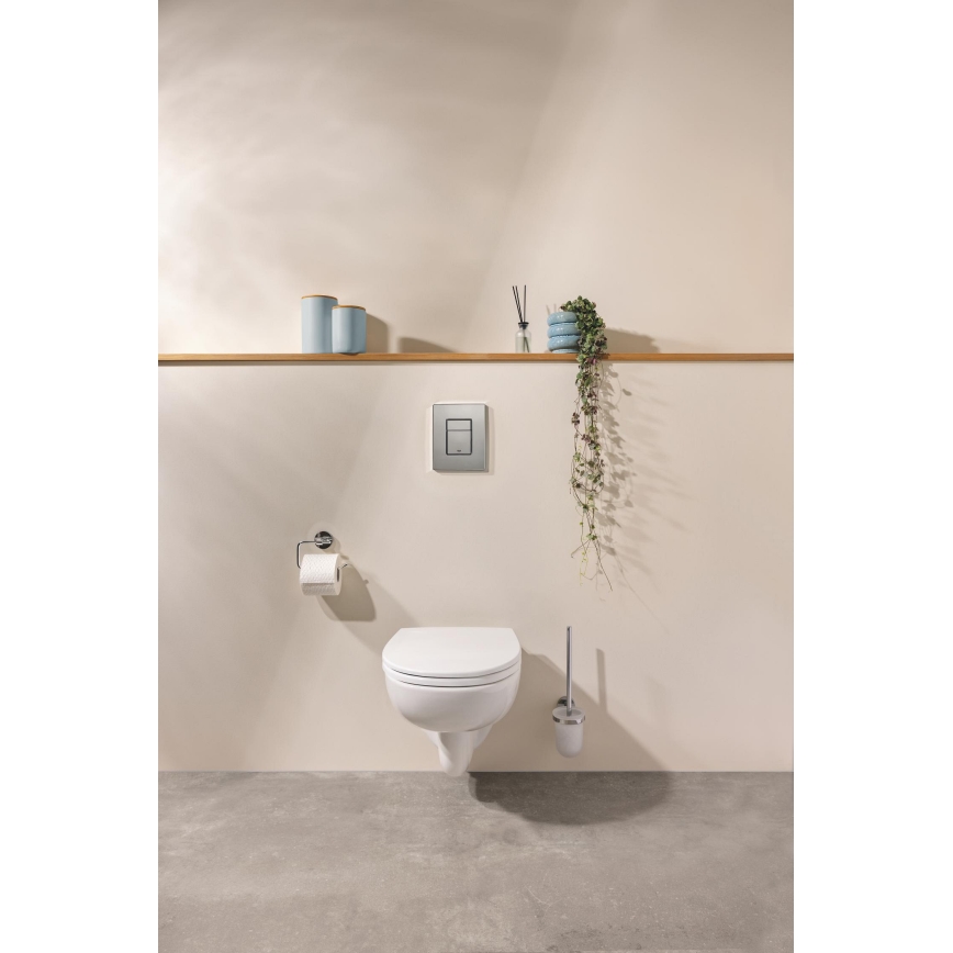 GROHE 41169000 - START Toilet Brush Set, Matte/Polished Chrome