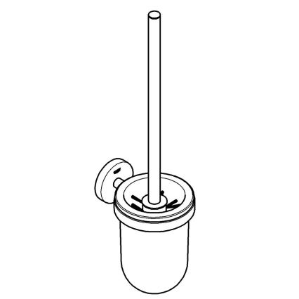 GROHE 41185DC0 - ESSENTIALS Stainless Steel Toilet Brush Set