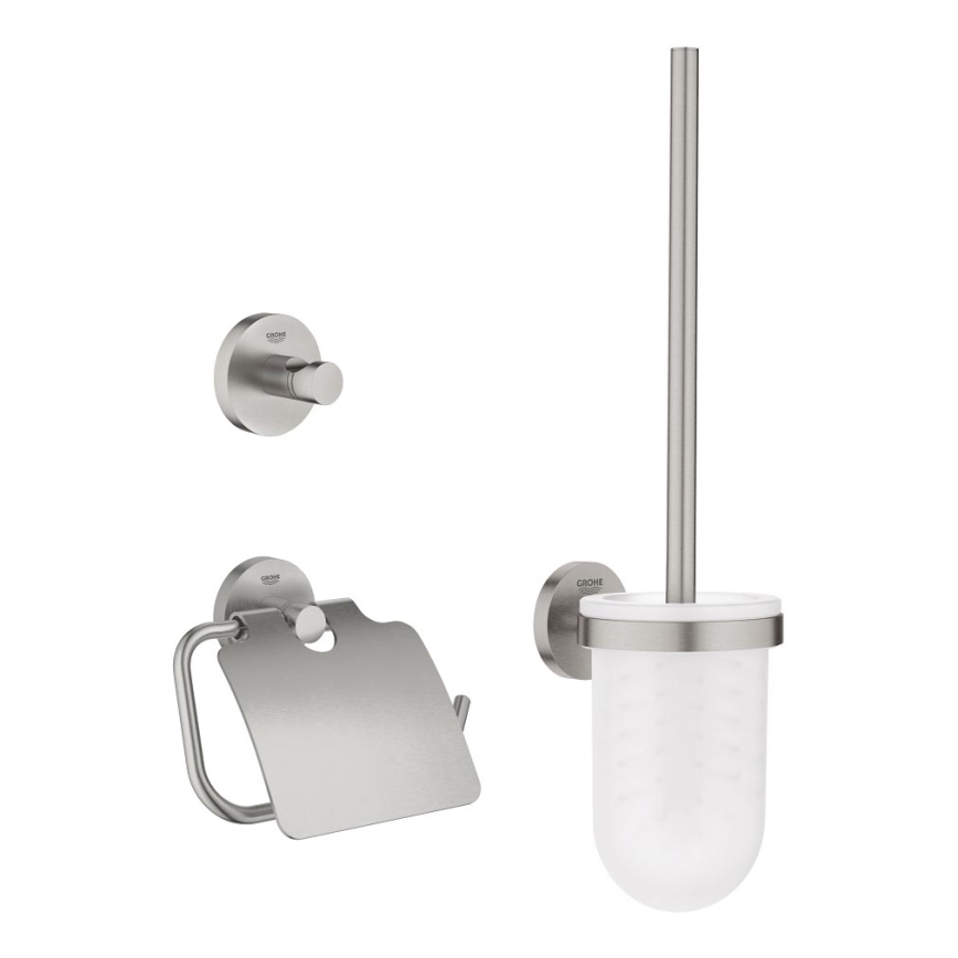 GROHE 41204DC0 - START 3-in-1 Toilet Accessory Set, Stainless Steel