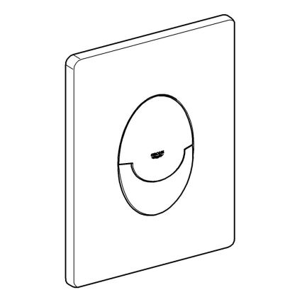 GROHE 42304000 - SKATE AIR Flush Plate, 156 × 197 mm, Polished Chrome