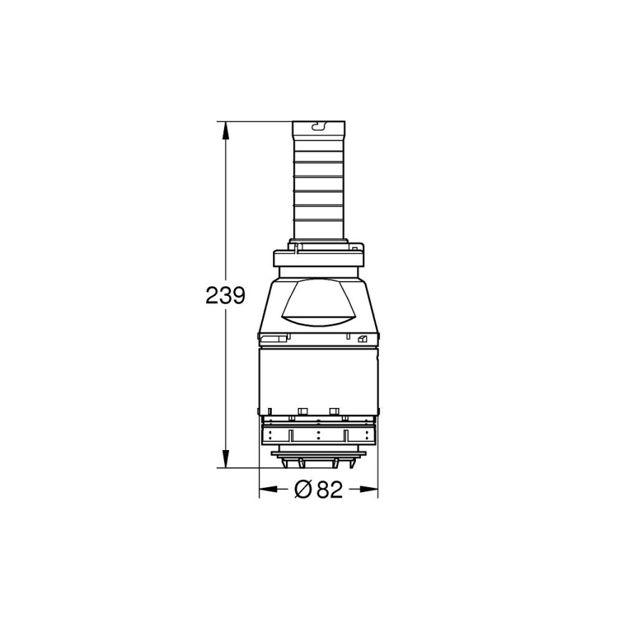 GROHE 42690000 - Servo flush valve, without valve seat, without extension