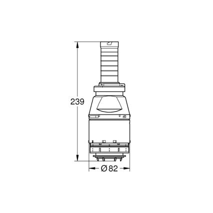 GROHE 42690000 - Servo-operated flush valve, without valve seat or extension, chrome finish