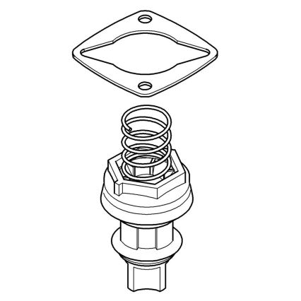 GROHE 43450000 - Piston for wall-mounted urinal flush valves, polished chrome