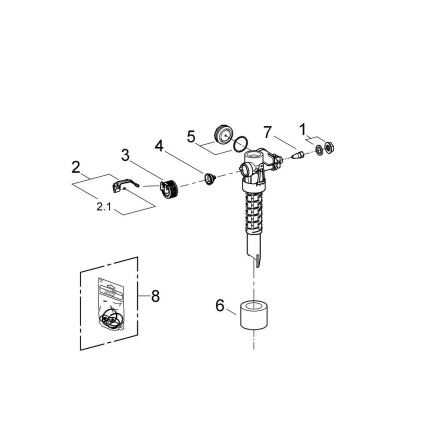 GROHE 43537000 - White Fill Valve