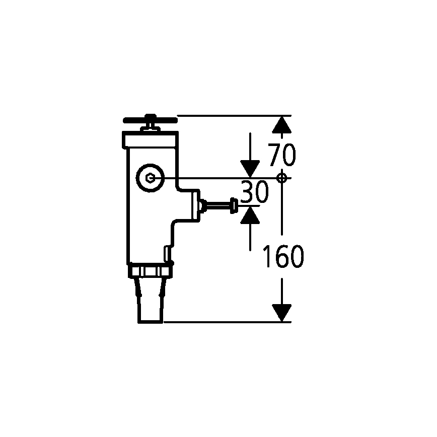 GROHE 43996000 - Pressure-assisted flush valve RONDO 3”