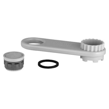 GROHE 46711000 - Aerator with 13.5 l/min and 34.8–37.8 l/min flow rates, SpeedClean, polished chrome