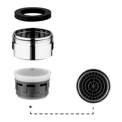 GROHE 48159000 - Aerator M 24 × 1, Polished Chrome