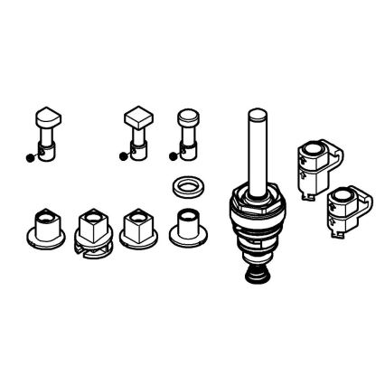 GROHE 48442000 - Diverter for concealed single-lever bath mixers, polished chrome