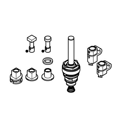 GROHE 48442000 - Diverter for concealed single-lever bath mixers, polished chrome