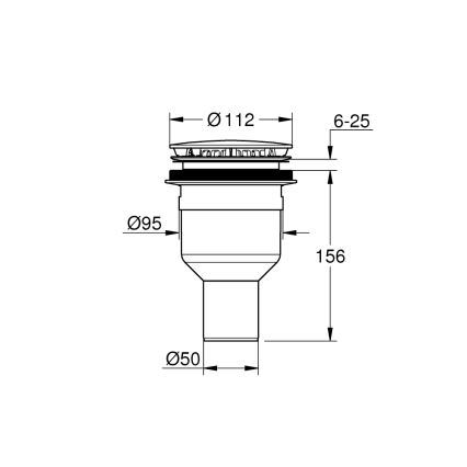 GROHE 49533000 - Drain set Ø 112 mm, polished chrome