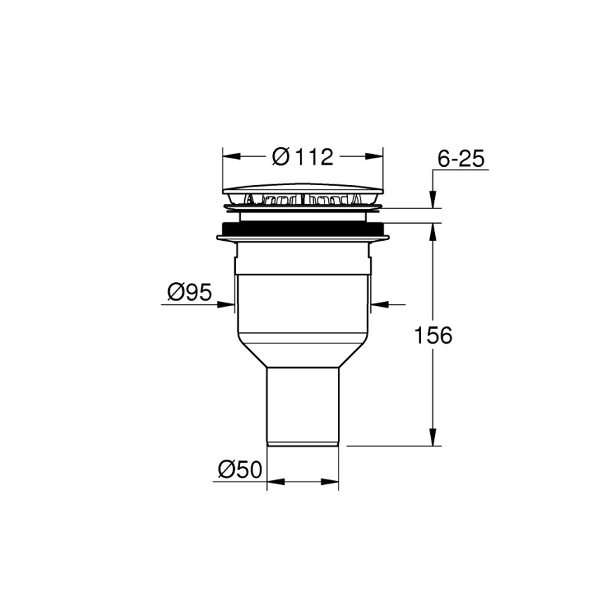 GROHE 49533000 - Drain set Ø 112 mm, polished chrome