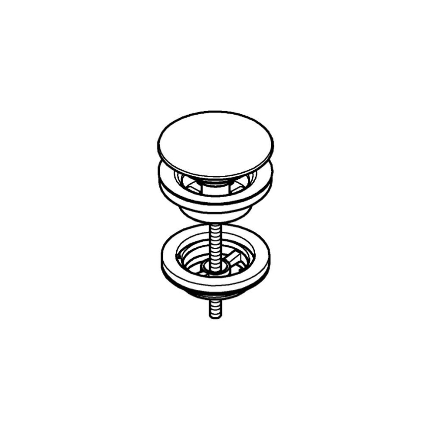 GROHE 65807000 - Polished Chrome Waste Kit