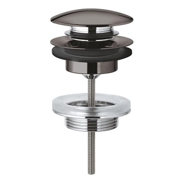 GROHE 65807A00 - Drain set with pop-up waste for basins with overflow, graphite