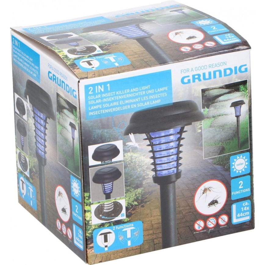Grundig 12217 - LED Solar lamp and insect zapper LED/1xAA 600 mAh