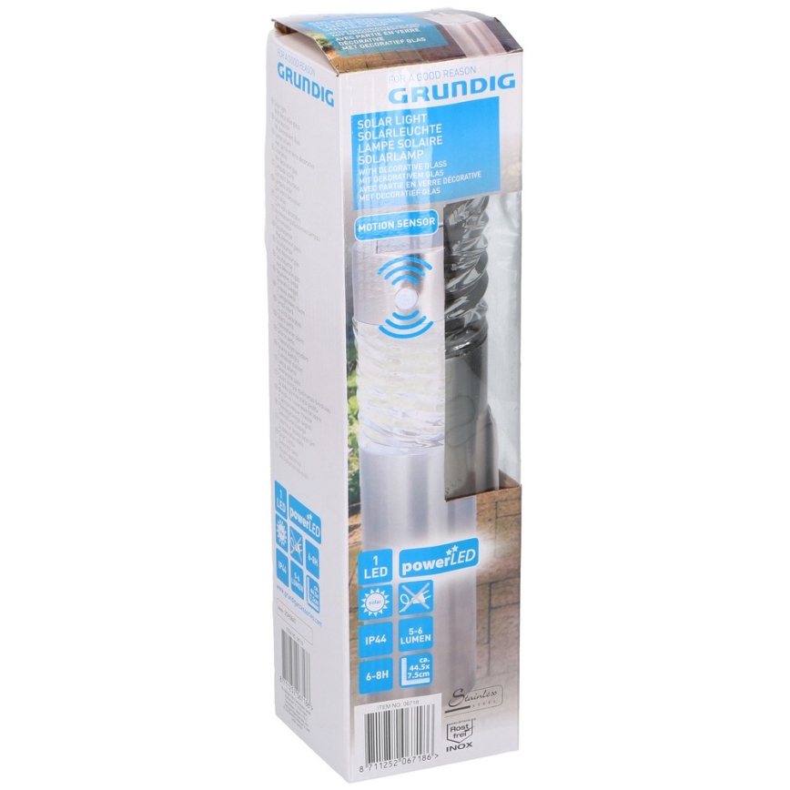 Grundig 14 - LED Solar lamp with a motion and dusk sensor LED 1xAAA 600 mAh IP44