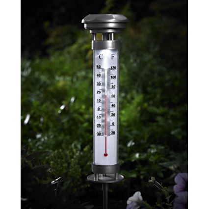 Grundig 89640 - LED Solar lamp with thermometer 1xLED/1,2V IP44
