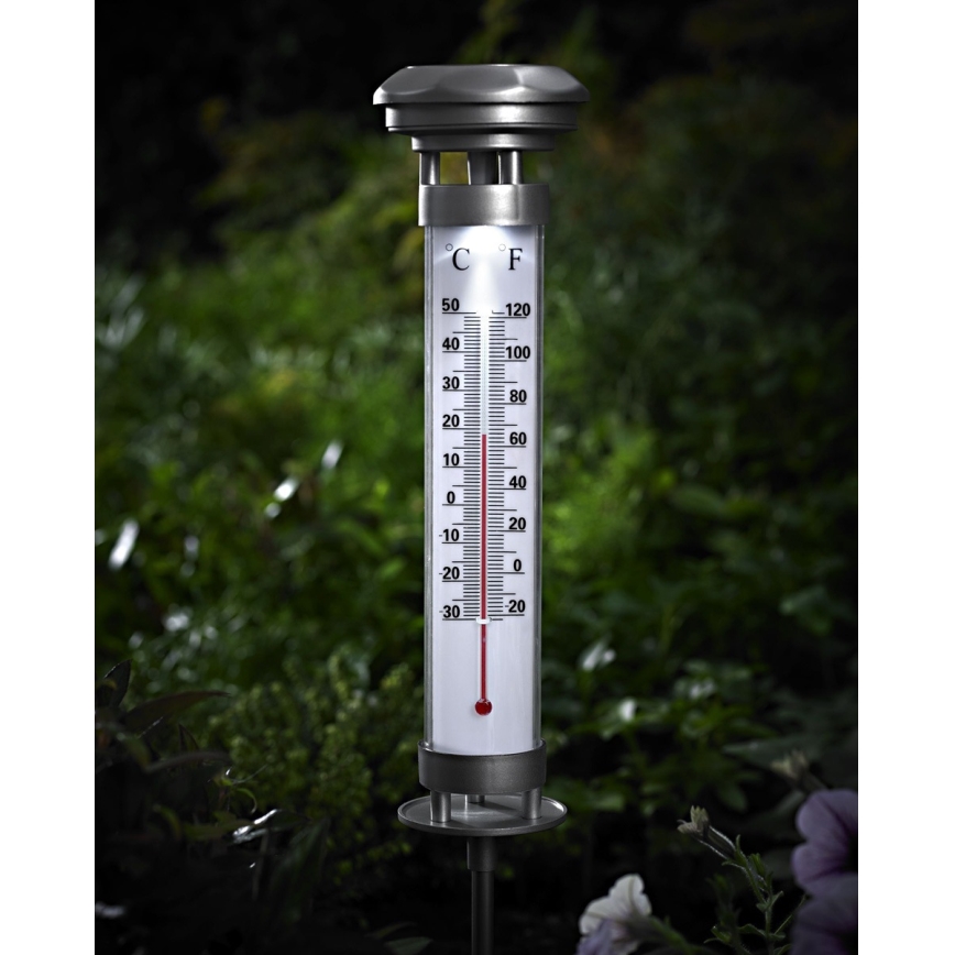 Grundig 89640 - LED Solar lamp with thermometer 1xLED/1,2V IP44