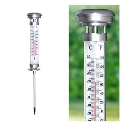 Grundig 89640 - LED Solar lamp with thermometer 1xLED/1,2V IP44