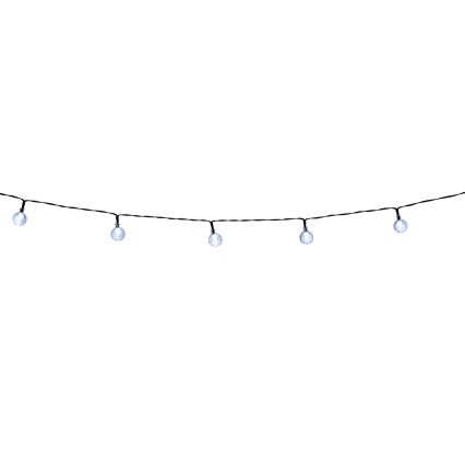 Grundig - Dimmable Solar LED String Lights, 50 LEDs / 8 Modes, 9.35 m, Warm White, 1200 mAh Battery, IP44, with Remote Control