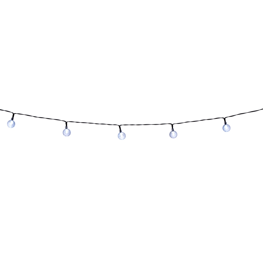 Grundig - Dimmable Solar LED String Lights, 50 LEDs / 8 Modes, 9.35 m, Warm White, 1200 mAh Battery, IP44, with Remote Control