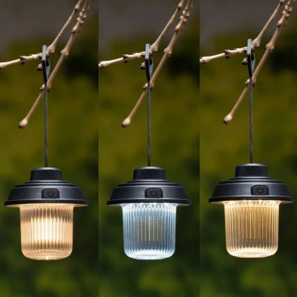 Grundig - LED Camping Lantern LED/3xAA 3000/4500/6000K IP44 Black