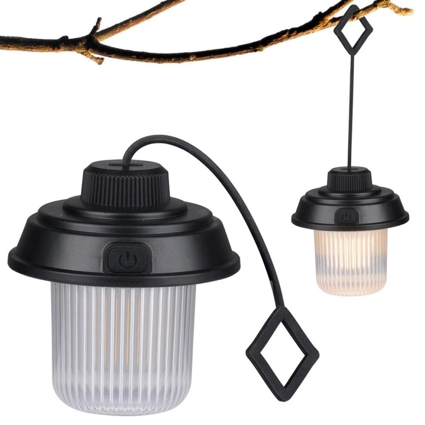 Grundig - LED Camping Lantern LED/3xAA 3000/4500/6000K IP44 Black