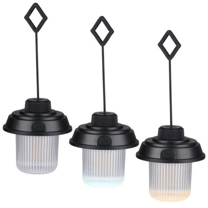 Grundig - LED Camping Lantern LED/3xAA 3000/4500/6000K IP44 Black